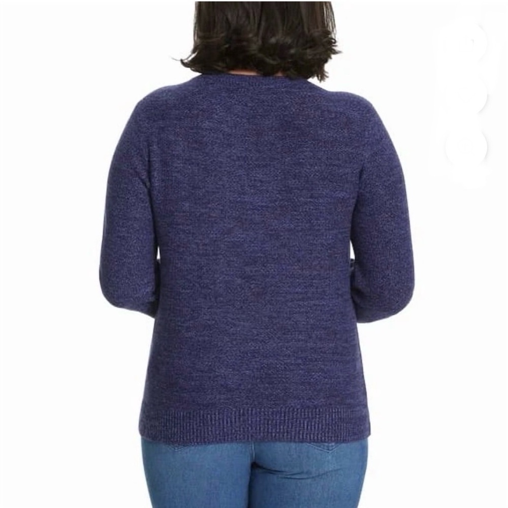 NWT Gloria Vanderbilt Blue Crewneck Sweater Size XXL - Picture 2 of 10